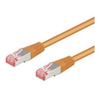 Cavo patch CAT6 15,0 m arancione S/FTP 2xRJ45, LSOH, CU