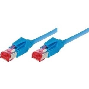 Patchkabel S/FTP, PiMF, Cat 6, blau, 5,0 m halogenfrei, mit Draka-Kabel und Hirosesteckern TM21 (bisherige Bezeichnung S/STP) (71805B)