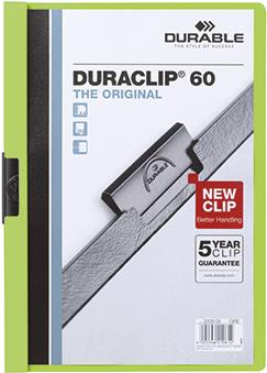 Durable Klemmap Duraclip A4 6mm groen/ds 25 Grün Präsentations-Mappe (2209-05)