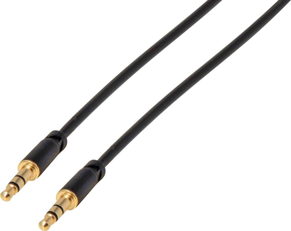 helos Cavo audio slim jack 3,5mm pz./pz. 1,5 m nero