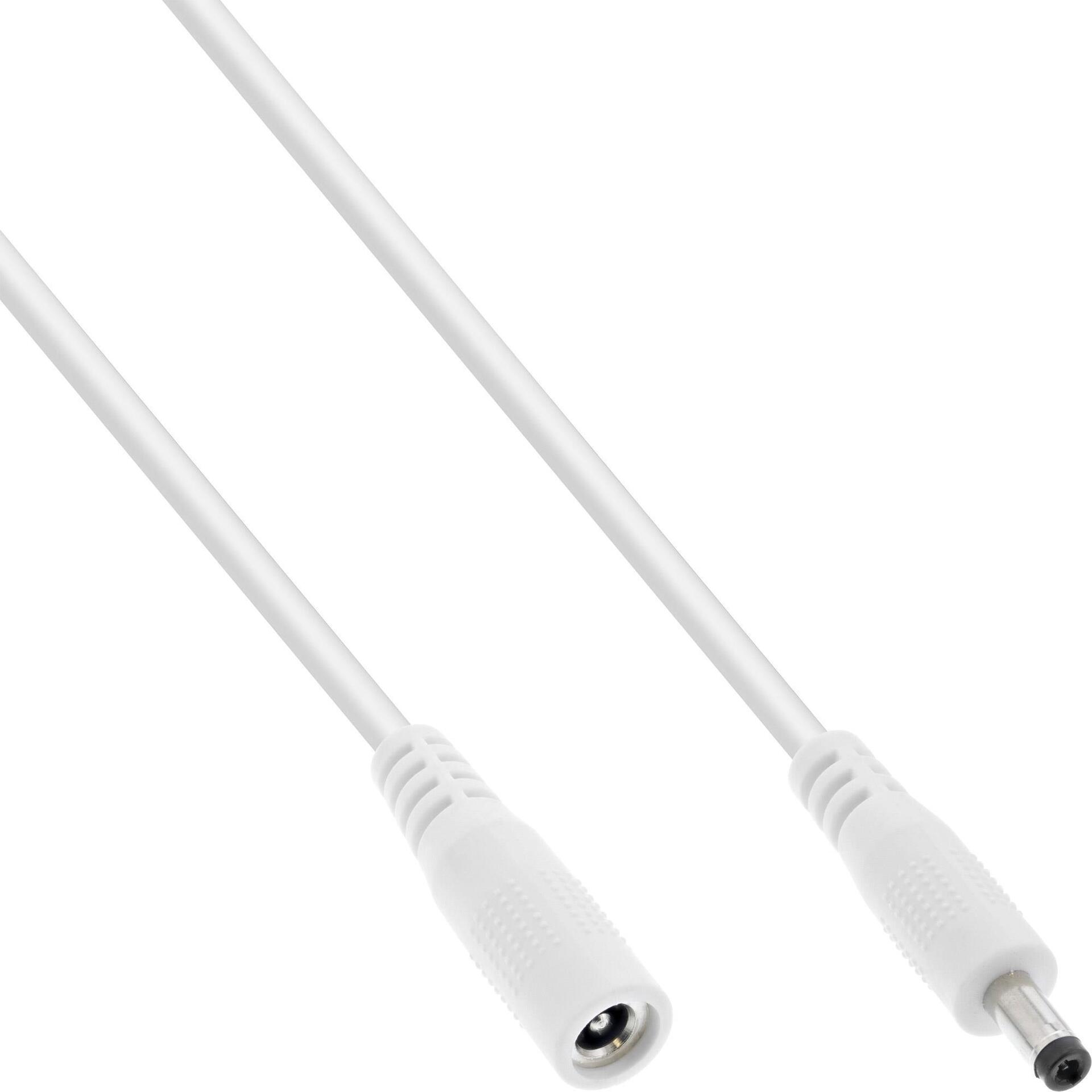 Cavo prolunga DC - Presa DC 4.0x1.7mm - AWG 18 - bianco 1m