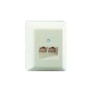 METZ CONNECT BTR IT CONNECT UAE 8/8 AP - Wanddose - RJ-45 X 2 - Pearl White, RAL 1013 - 2 Ports (130004001-I)