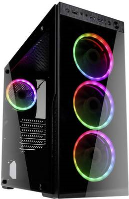 Kolink Horizon Cubierta para PC Midi Tower Nero (Kolink Horizon Midi Tower RGB Gaming Case - Black Tempered Glass)