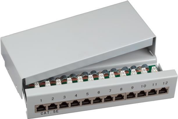 EFB Elektronik 37657.1 - Cat5e - Grau - Metall - ISO/IEC 11801 - EN50173 TIA/EIA 568A - 212 mm - 44,5 mm (37657.1)