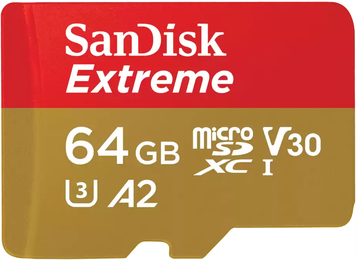 SanDisk Extreme 64 GB MicroSDXC UHS-I Classe 10 (EXTREME MICROSDXC CARD 64 GB - FOR MOBILE GAMING 170MB/S 80MB/S)