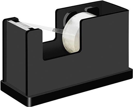 WEDO Tischabroller black office, schwarz aus Acryl, Rollenbreite: 19 mm, Lieferung inkl. Klebefilm, - 1 Stück (63 9001)