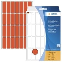 Herma - Matte etichette di carta autoadesiva permanente - Red - 13 x 40 mm 896 etichette (32 fogli x 28) (2362)