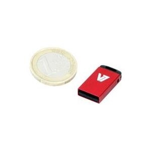 V7 VU216GCR-RED-2E - Nano USB-Flash-Laufwerk - 16GB - USB2.0 - Rot (VU216GCR-RED-2E)