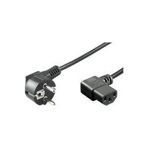 MicroConnect PowerCord - Stromkabel - IEC 60320 bis IEC 60320 C13 - 3 m - 90° Stecker - Schwarz