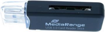 Chiavetta lettore di schede di memoria MediaRange USB 3.0 nera