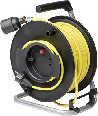 as - Schwabe 12256 Kabeltrommel 25 m Gelb Schutzkontakt-Stecker (12256)