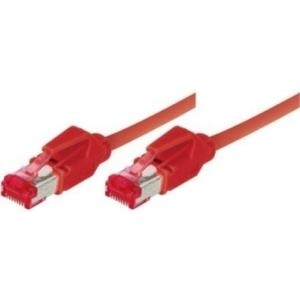 Patchkabel S/FTP, PiMF, Cat 6, rot, 1,0 m halogenfrei, mit Draka-Kabel und Hirosesteckern TM21 (bisherige Bezeichnung S/STP) (71801R)