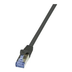 LogiLink Patchkabel PrimeLine,Cat.7 Rohkabel, S/FTP, 7,5 m, schwarz geschirmt (PIMF), 4 x 2 AWG 26/7, Belegung: 1:1, Kupferader, - 1 Stück (CQ4083S)