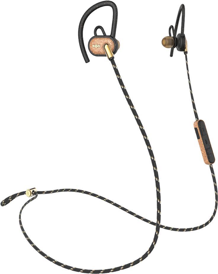 The House Of Marley House of Marley Uprise - Ohrhörer mit Mikrofon - im Ohr - über dem Ohr angebracht - Bluetooth - kabellos - Messing (EM-FE063-BA)