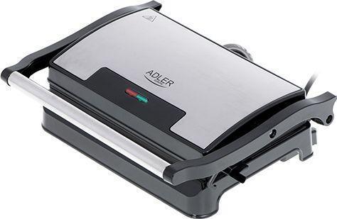 Sandwichmaker Adler Elektrogrill AD 3052 Tavolo 1200 W acciaio inossidabile piastre di grill antiaderente (3052 d.C.)