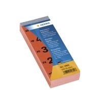 Blocco numerico Herma autoadesivo 28 x 56 mm rosso 1-500 5 numeri per foglia 100 fogli per blocco (4892)