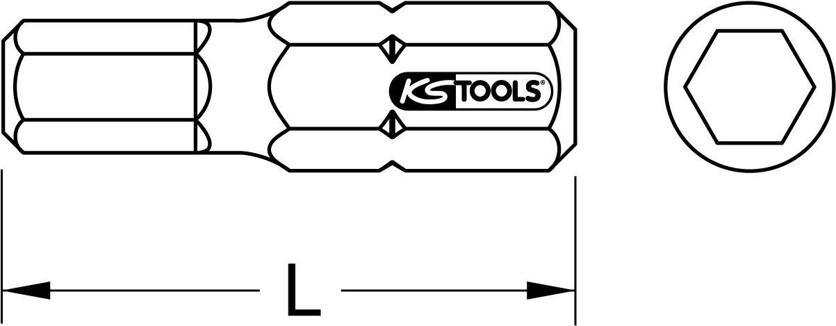 KS TOOLS Werkzeug-maschinen GmbH Bussola esagonale TORSION da 1/4" 25 mm 15 mm (918.3401)