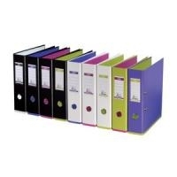 ELBA Ordner myColour, Rückenbreite: 80 mm, schwarz-hellgrün DIN A4, Einband außen - innen Papier - PP Folie kaschiert (10489 SW-GH)