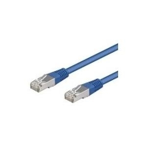 Wentronic goobay - Patch-Kabel - RJ-45 (M) bis RJ-45 (M) - 20,0m - Foiled Unshielded Twisted Pair (F/UTP) - CAT 5e - geformt, ohne Haken - Blau (50863)