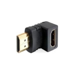 HDMI 1.3 Stecker-Buchse 19pin Buchse 90 nach unten abgewinkelt Anschlsse goldbeschichtet