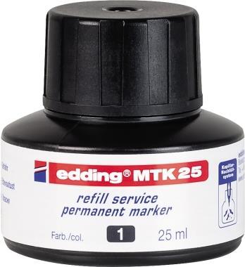 Edding MTK 25 ricarica per evidenziatori Nero 25 ml 1 pz (edding MTK 25 Bottled Refill Ink for Permanent Markers 25ml Black - 4