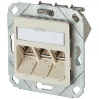 METZ CONNECT BTR IT CONNECT E-DAT modul 3x8(8) UPk - Anschlussdose, unterputz - RJ-45 X 3 - Pearl White, RAL 1013 - 3 Ports (1309131101-E)