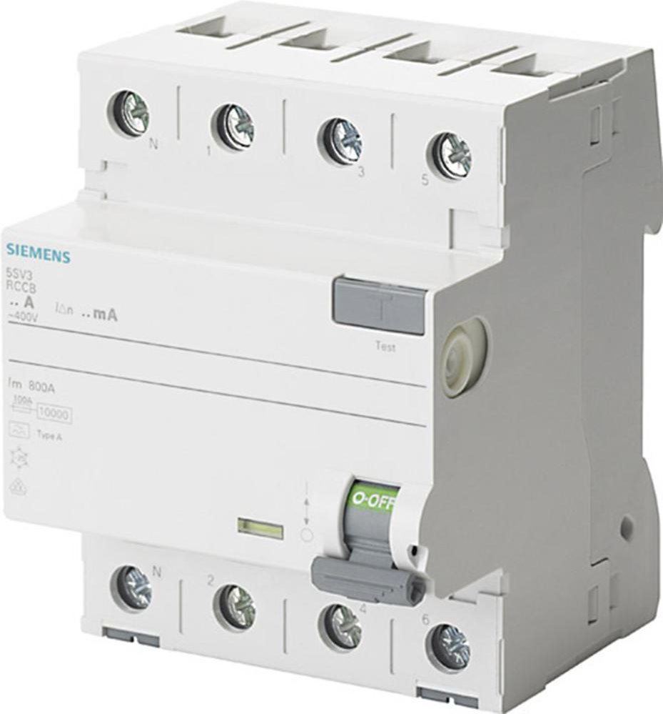 Interruttore automatico Siemens FI 4 poli 63 A 400 V 5SV3646-6KL (5SV3646-6KL)