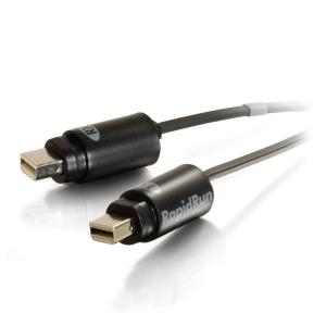 C2G RapidRun Optical Runner Cable - Plenum, OFNP-Rated - Video- / Digital-Audiokabel (optisch) - optisches RapidRun (M) - optisches RapidRun (M) - 30,5m - Glasfaser - Schwarz (84122)