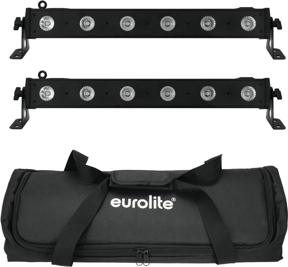 EUROLITE Set 2x LED BAR-6 QCL RGBW + Soft-Bag (20000404)