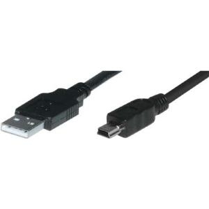 Fröhlich + Walter - Datenkabel - Hi-Speed USB - USB Typ A, 4-polig (M) - Mini-USB, Typ B (M) - 3 m (39403)