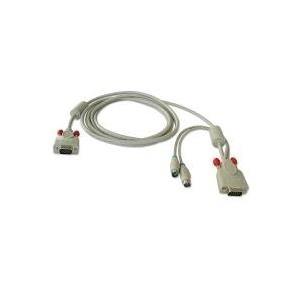 Lindy Combined KVM Cable - Tastatur- / Video- / Maus- (KVM-) Kabel - HD-15 (M) bis PS/2, 6-polig, HD-15 (M) - 2,0m - für CPU Switch P16, P4XT, P8XT (32506)