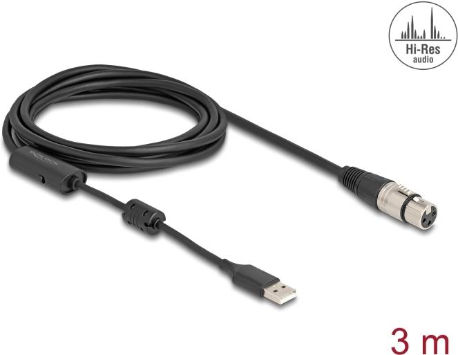 Delock Cavo convertitore audio ad alta risoluzione XLR a 3 pin