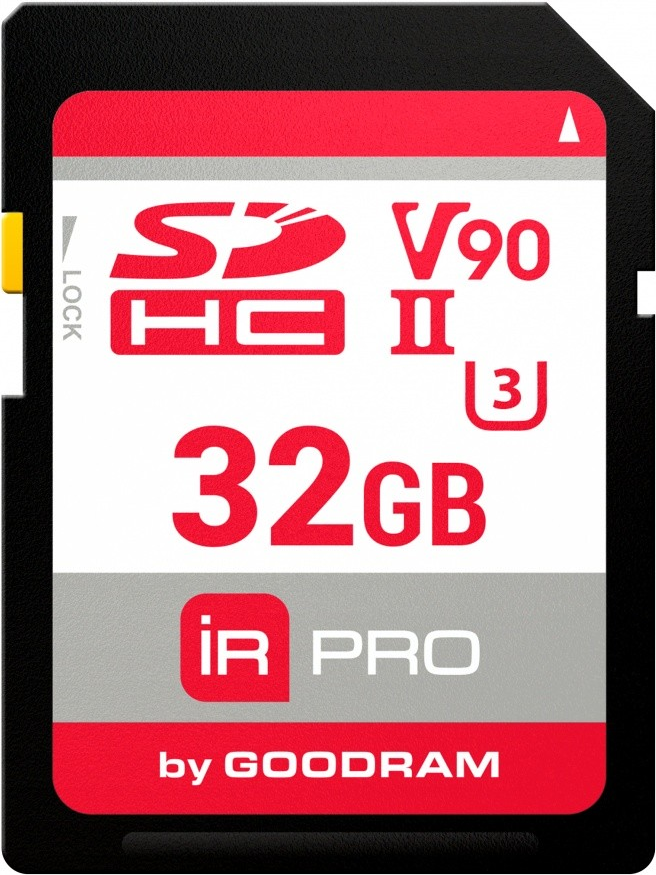 GoodRam IRDM PRO - Flash-Speicherkarte - 32 GB - Video Class V90 / UHS-II U3 - SDXC UHS-II (IRP-S9B0-0320R11)