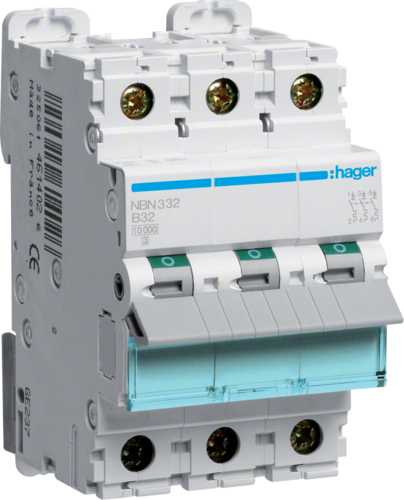 Interruttore automatico Hager NBN332 tipo B 3 3 modulo(i) (NBN332)