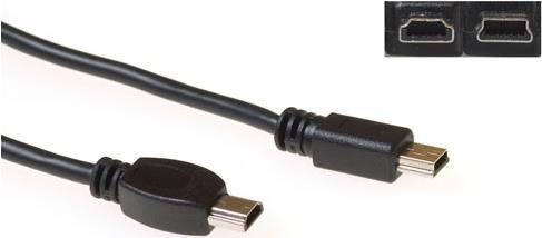 ACT SB2602 cavo USB USB 2.0 2 m Mini-USB A Mini-USB B Nero