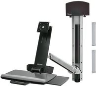 Ergotron StyleView Sit-Stand Combo System 61 cm [24] Alluminio (SV COMBO ARM NO WORKSURFACE - PRE-CONFIG SMALL CPU HOLDER)