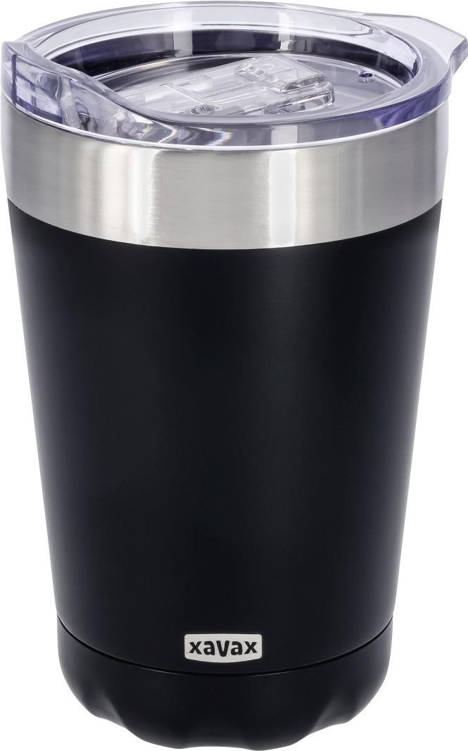 Hama Thermobecher, 270ml, Office (14cm Höhe, passt unter Padmaschine/Vollautomat, Isolierbecher für Kaffee/Tee, doppelwandig isoliert, Silikon Dichtungsring) Kaffeebecher/Teebecher schwarz (00111248)