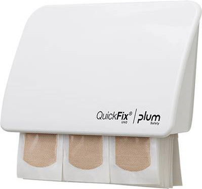 plum Pflasterspender QuickFix UNO B130xH85xT35ca.mm hochglanz weiß Inh.45 St.Plum (5532)
