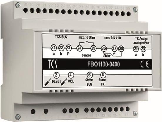 TCS FBO1110-0400 Interface TKI bis zu 64Rufziele 16st Rufnummer Hutschiene 6TE (FBO1110-0400)