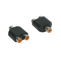 Good Connections - Audio Adapter - 2 x Cinch (M) - 1 x Cinch (W) - schwarz