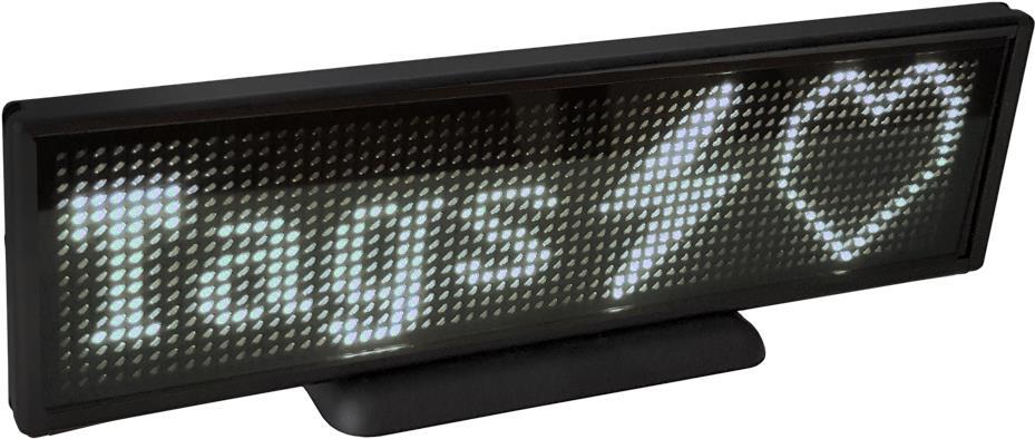LED Display, 16x64 Pixel, USB, schwarz - LED: weiß (125923)