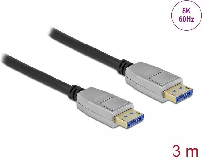 Delock Cavo DisplayPort 10K 60 Hz 54 Gbps custodia in metallo 3 m