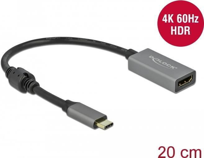 Adattatore DeLock Adattatore USB Type-C™ a HDMI (modalità DP Alt) 4K 60 Hz (HDR) attivo