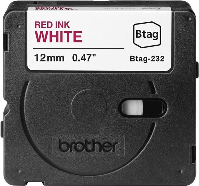 Brother BTAG-232 nastro per etichettatrice Rosso su bianco