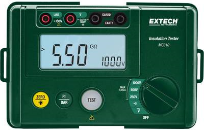 Extech MG310 Isolationsmessgerät 250 V, 500 V, 1000 V 0.0055 T? (MG310)
