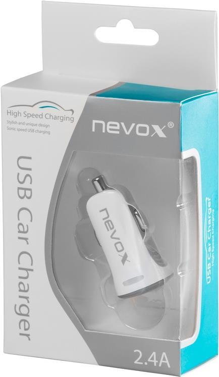 nevox 1259 Caricabatterie per dispositivi mobili Telefono cellulare, Tablet Bianco USB Interno (Rapesco Security Popper Wallet