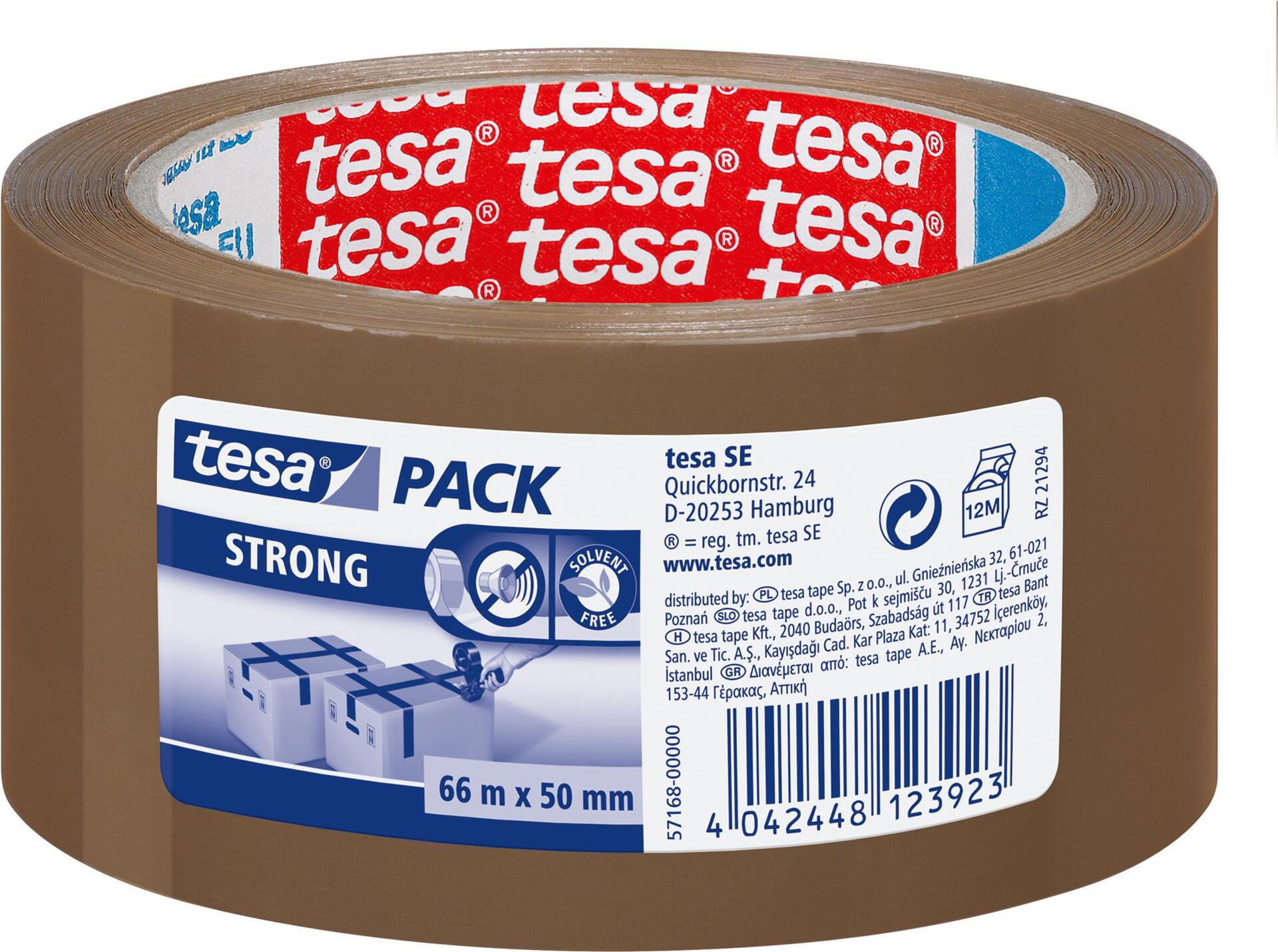 Cassetta nastro TESA Strong 66m Marrone 1 pezzo(i) (57168-00000-05)