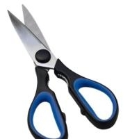 WEDO Schere Allzweckschere Soft-Cut, spitz, Länge: 210 mm aus gebürstetem Edelstahl, mit Spezialschliff, mit (979 85)