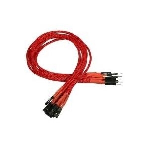 Nanoxia Frontpanel-Verlängerungen - Verlängerungskabel - 30cm - Rot - Einzelsleeve (900300028)