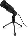 Ewent Microphone Pro, 3,5mm jack, black MULTIMEDIA MICROPHONE W. STAND (EW3552)